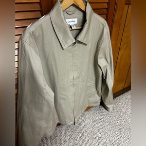 Calvin Klein men’s spring Khaki color Jacket. Size L.
